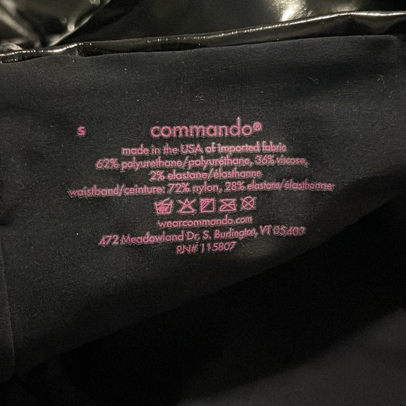 Commando Faux Patent Leather Pull On Pants Women's Size Small - Picture 4 of 5